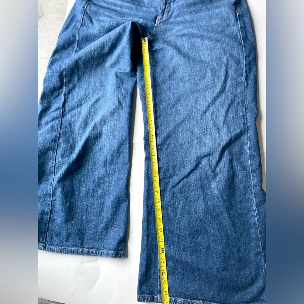 Anthropologie Pilcro Wide Leg Jeans Dark Wash High Rise Size 32 - Picture 4 of 7